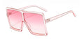 Big Square Frame Flat Oversized Sunglasses