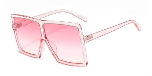 Big Square Frame Flat Oversized Sunglasses