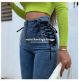 High Waist Hips Tight Slim Feet Jeans Pants