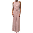 Casual Dot Printing Long Sleeveless Dress