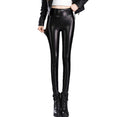 High Waist Leather Stretch Fit Leggings