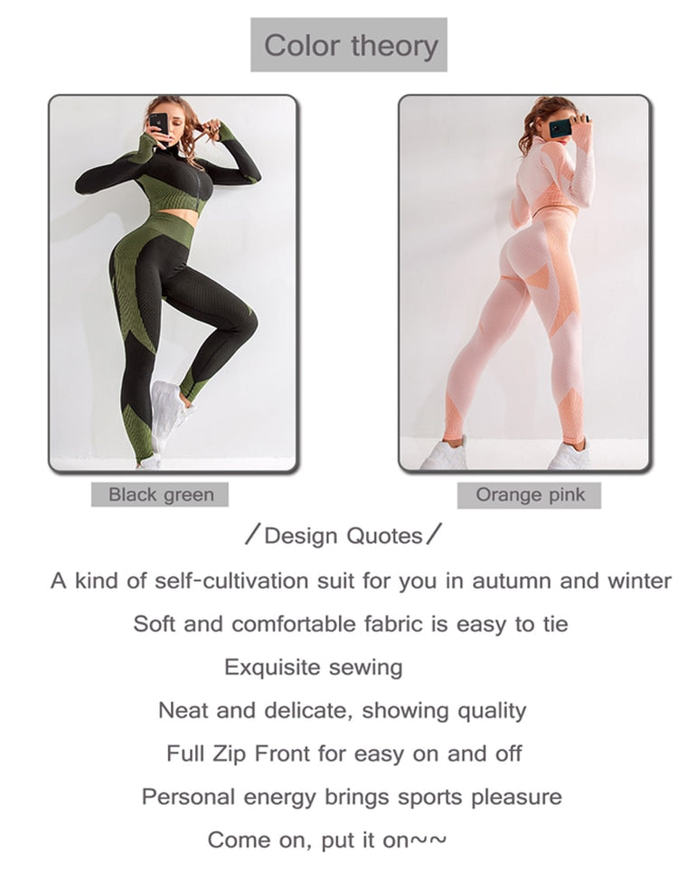 Long Sleeve Seamless Workout Yoga Sets