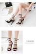 Lace Up Round Toe Thin High Heel