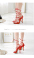 Lace Up Round Toe Thin High Heel