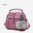 Leather Fair Ball Tassel Handbag f