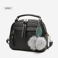 Leather Fair Ball Tassel Handbag f