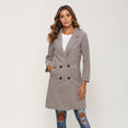 Elegant Long Sleeve Winter Woollen Coat Jacket