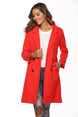 Elegant Long Sleeve Winter Woollen Coat Jacket