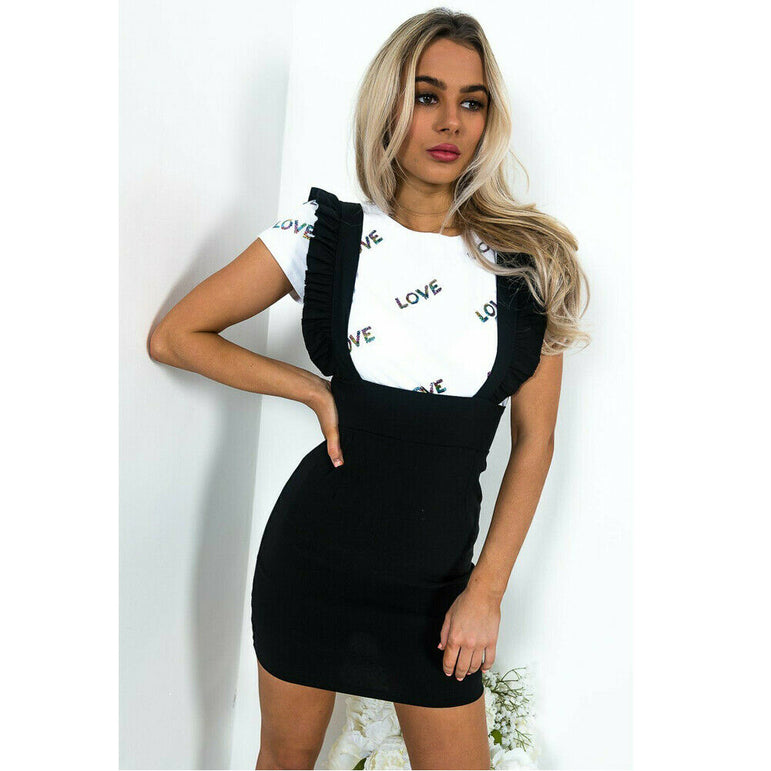 High Waist Bodycon Ruffle Women Dress