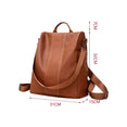 Women Leather Anti theft Backpack