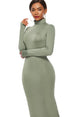 Long Sleeve Women High Stretchy Bodycon Dress