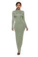 Long Sleeve Women High Stretchy Bodycon Dress