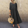 Vintage Long Maxi Dresses Robe Pleated Dress