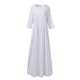 Vintage Long Maxi Dresses Robe Pleated Dress