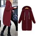 Casual Long Zipper Hooded Jacket