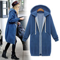 Casual Long Zipper Hooded Jacket