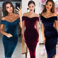 Off the Shoulder Velvet Dresses