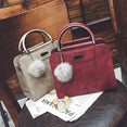 Leather Fair Ball Tassel Handbag f