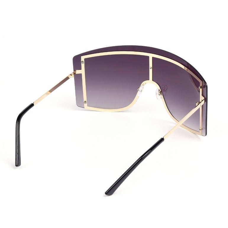 Luxury Rimless Oversized Shades Unique Sunglasses