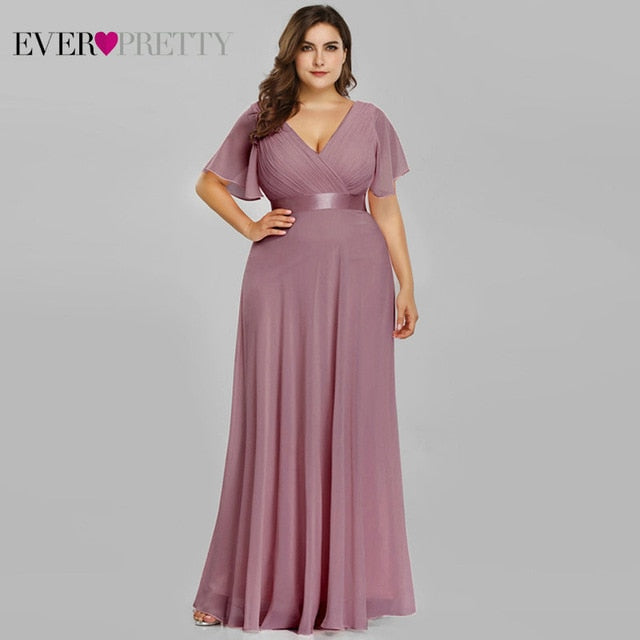 Elegant A-line Chiffon Long Evening Dress