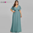 Elegant A-line Chiffon Long Evening Dress