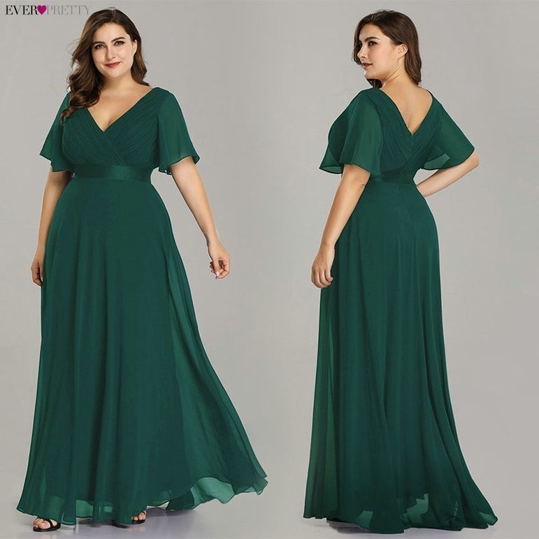 Elegant A-line Chiffon Long Evening Dress