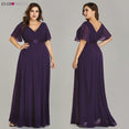 Elegant A-line Chiffon Long Evening Dress