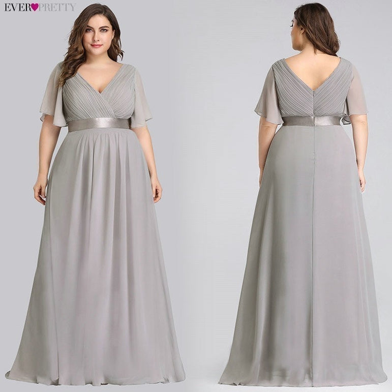 Elegant A-line Chiffon Long Evening Dress