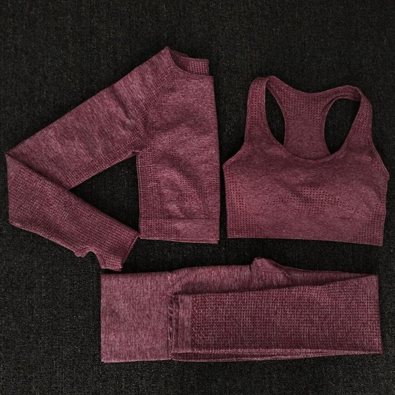 Long Sleeve Women Seamless Yoga Set