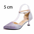 Elegant Glitter Shinning Ankle Strap Wedding pumps