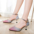 Elegant Glitter Shinning Ankle Strap Wedding pumps