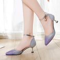 Elegant Glitter Shinning Ankle Strap Wedding pumps