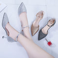 Elegant Glitter Shinning Ankle Strap Wedding pumps