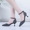 Elegant Glitter Shinning Ankle Strap Wedding pumps