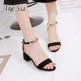 Flock pointed High Heel Sandals