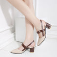 Hollow Coarse Shallow Mouth Sandals High Heel pumps