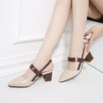 Hollow Coarse Shallow Mouth Sandals High Heel pumps