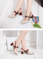 Hollow Coarse Shallow Mouth Sandals High Heel pumps