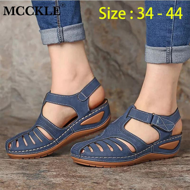 Casual Leather Buckle Vintage Sandals