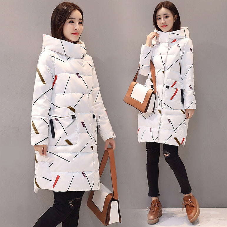 Elegant Long Sleeve Warm Office Lady Parkas Women Jacket