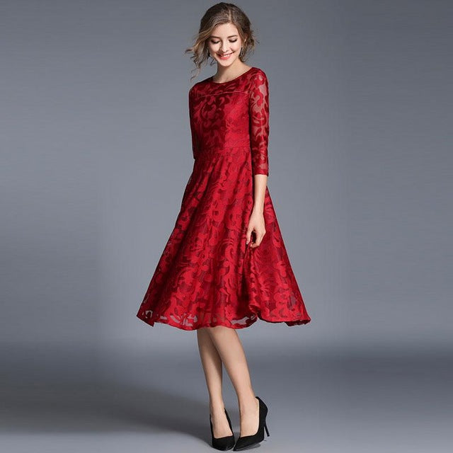 Luxury Lace Style Slim Party Dress