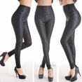 High Waist Faux Leather Stretch Leggings