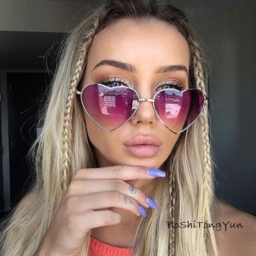 Rimless Heart Shaped Sunglasses