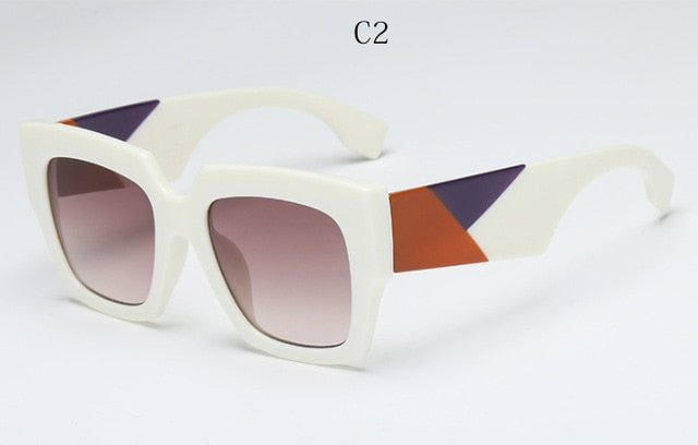 luxury Oversized Square Retro Big frame Sunglasses