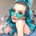 Cute Retro Love Heart Rimless Sunglasses