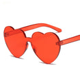 Cute Retro Love Heart Rimless Sunglasses