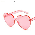 Cute Retro Love Heart Rimless Sunglasses