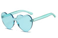 Cute Retro Love Heart Rimless Sunglasses