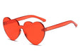 Cute Retro Love Heart Rimless Sunglasses