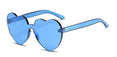 Cute Retro Love Heart Rimless Sunglasses